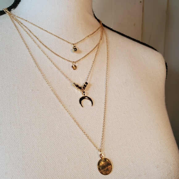 Boho Style Gold Necklace {NEW!} - Picture 2 of 5